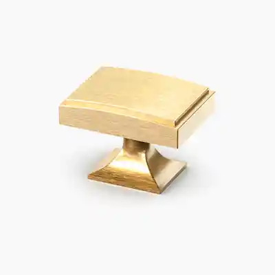 Rectangular Knob Brushed Gold