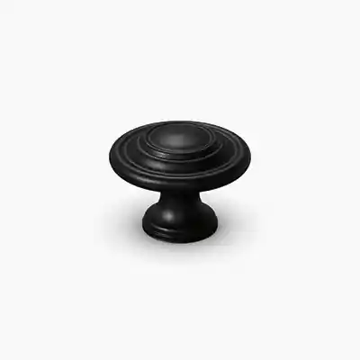 Ringed Knob Matte Black