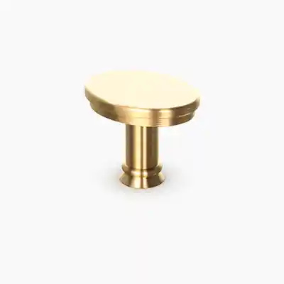 Stamped Knob Brushed Gold
