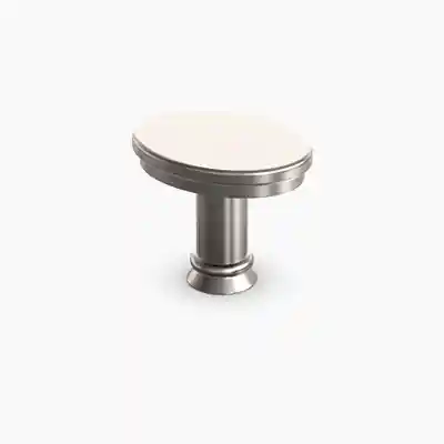 Stamped Knob Satin Nickel