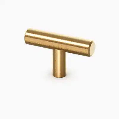 T-Bar Knob Brushed Gold